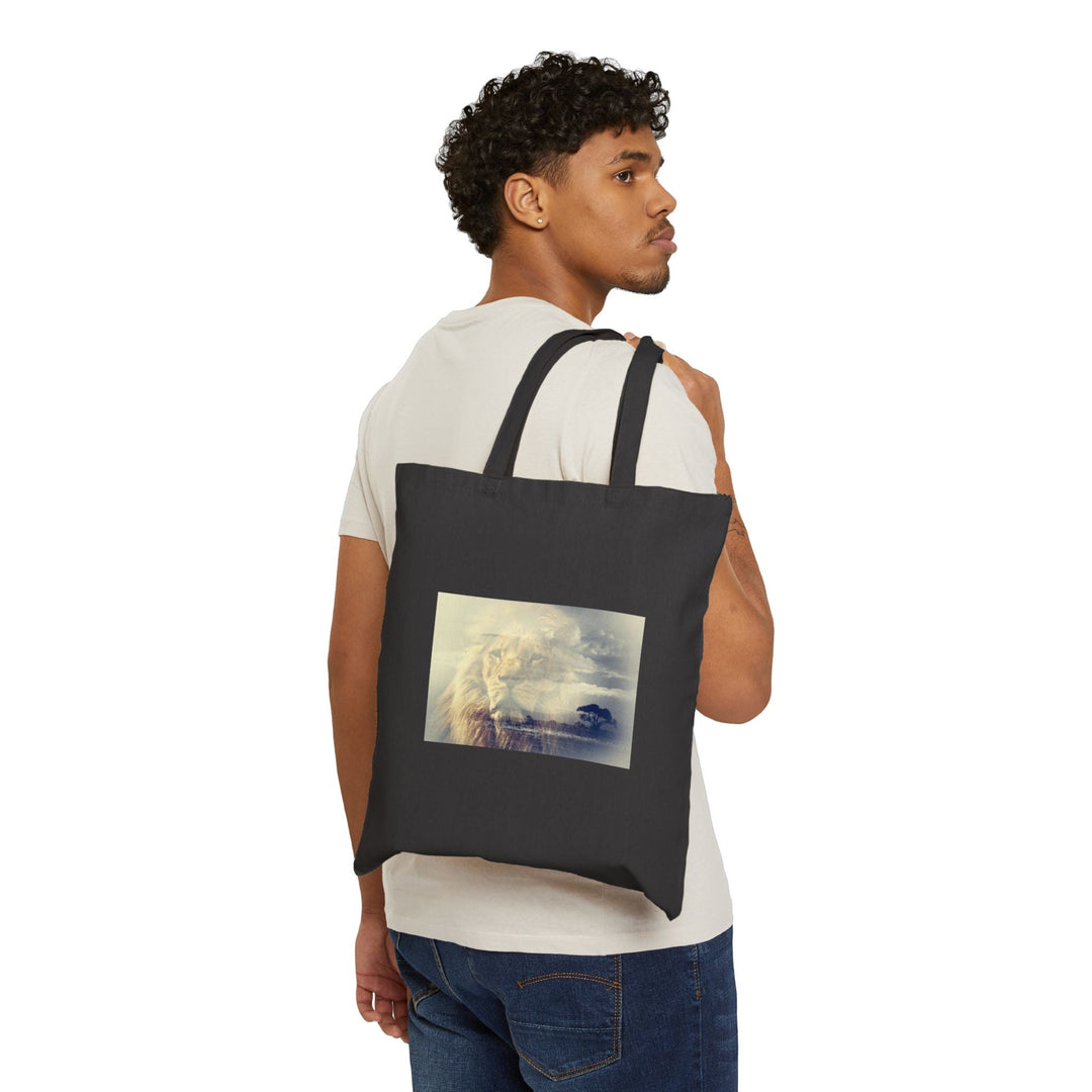 100% Cotton Canvas Tote Bag – Heavyweight 15"x16" Reusable Shopping Bag – Long Handles – Natural & Black - Faith Scripture Gift | Gifts Of Words