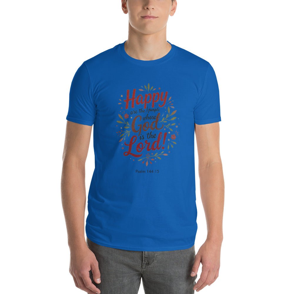 Happy Are The People T-Shirt - Faith Scripture Gift | Gifts Of Words