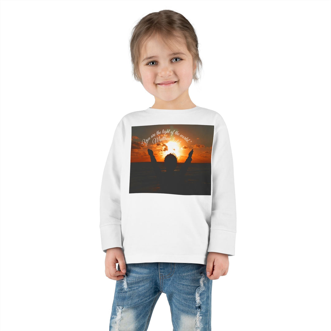 You are the light of the world |Toddler Long Sleeve Tee - Faith Scripture Gift | Gifts Of Words