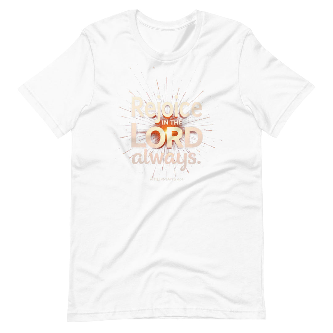 Rejoice In The Lord T-Shirt - Faith Scripture Gift | Gifts Of Words