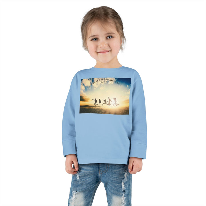 Let the little children come to me |Toddler Long Sleeve Tee - Faith Scripture Gift | Gifts Of Words