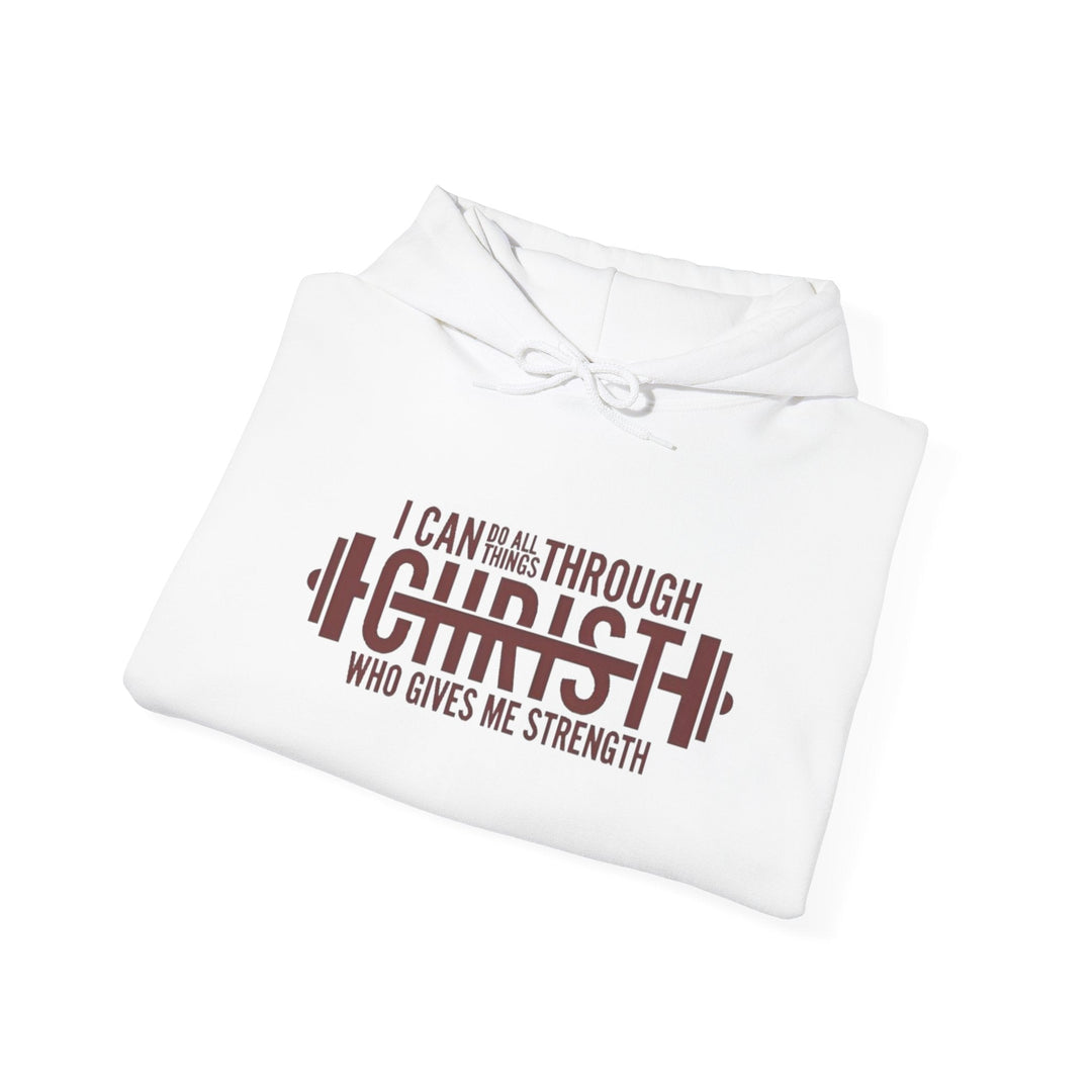 I Can Do All Things Hoodie - Empowering Christian Fleece Pullover - Faith Scripture Gift | Gifts Of Words