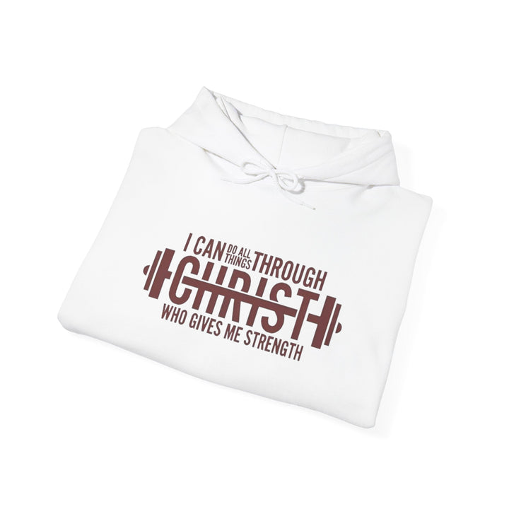 I Can Do All Things Hoodie - Empowering Christian Fleece Pullover - Faith Scripture Gift | Gifts Of Words