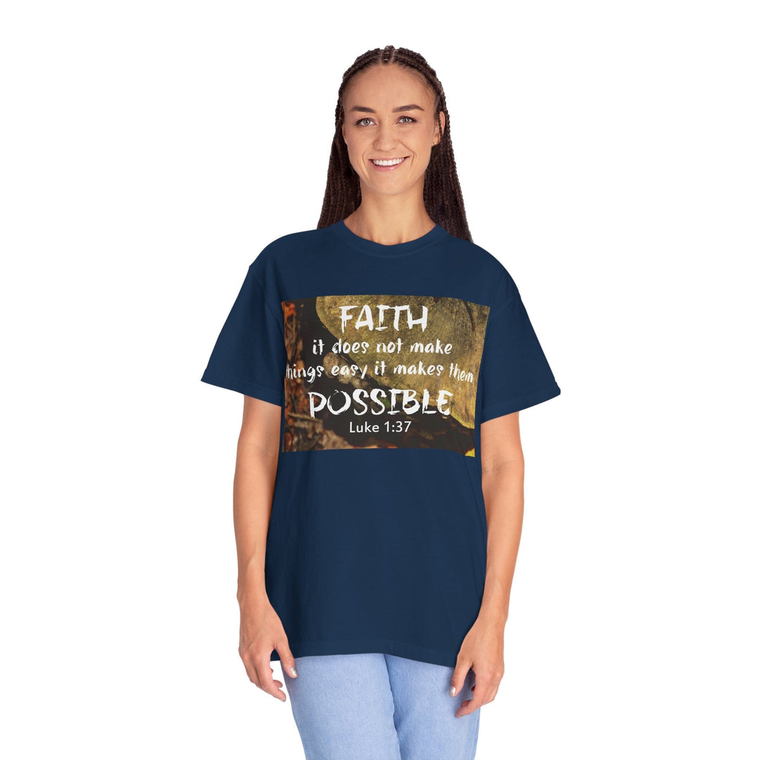 Garment-Dyed T-Shirt – Premium Retro Wash Soft Cotton Tee - Faith Scripture Gift | Gifts Of Words