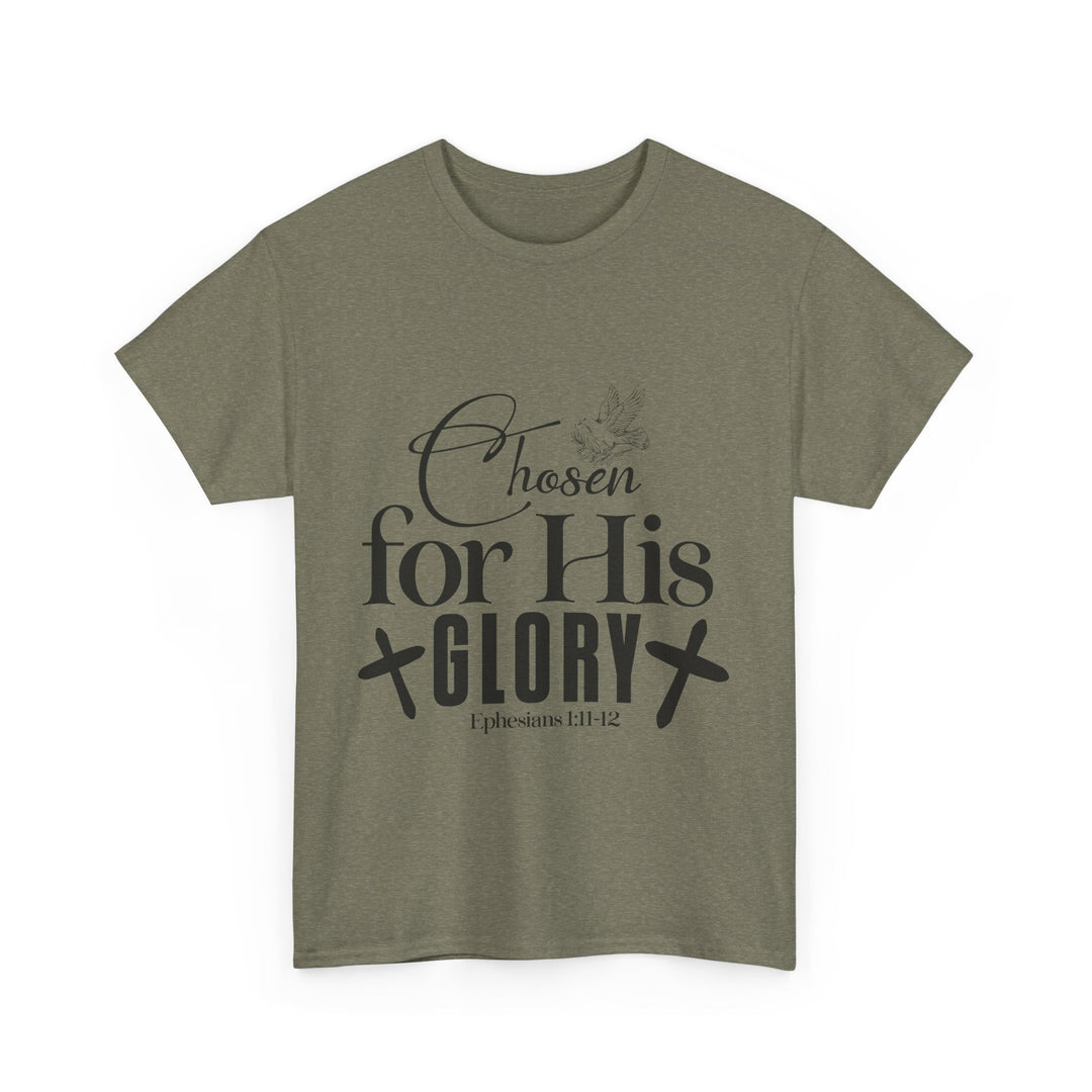 Chosen for His Glory Ephesians 1 11-12 Unisex Heavy Cotton Tee - Faith Scripture Gift | Gifts Of Words