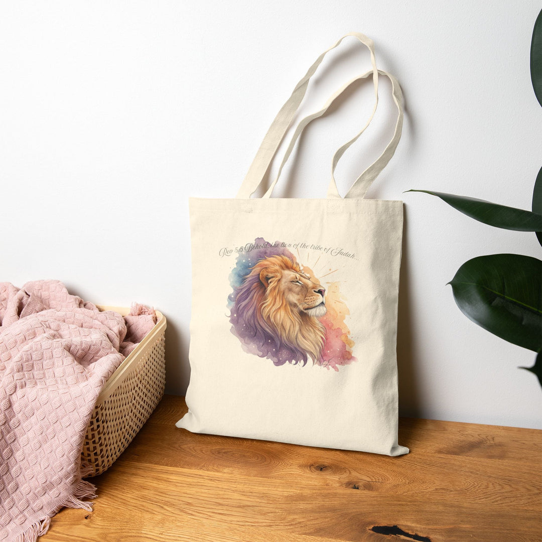 Heavy-Duty Cotton Canvas Tote Bag 15" x 16" Reusable, Long Handles, Eco-Friendly Everyday Carry - Faith Scripture Gift | Gifts Of Words