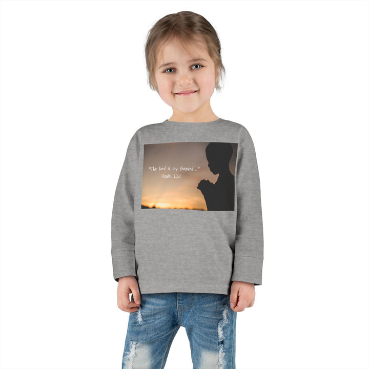 The lord is my shepard |Toddler Long Sleeve Tee - Faith Scripture Gift | Gifts Of Words