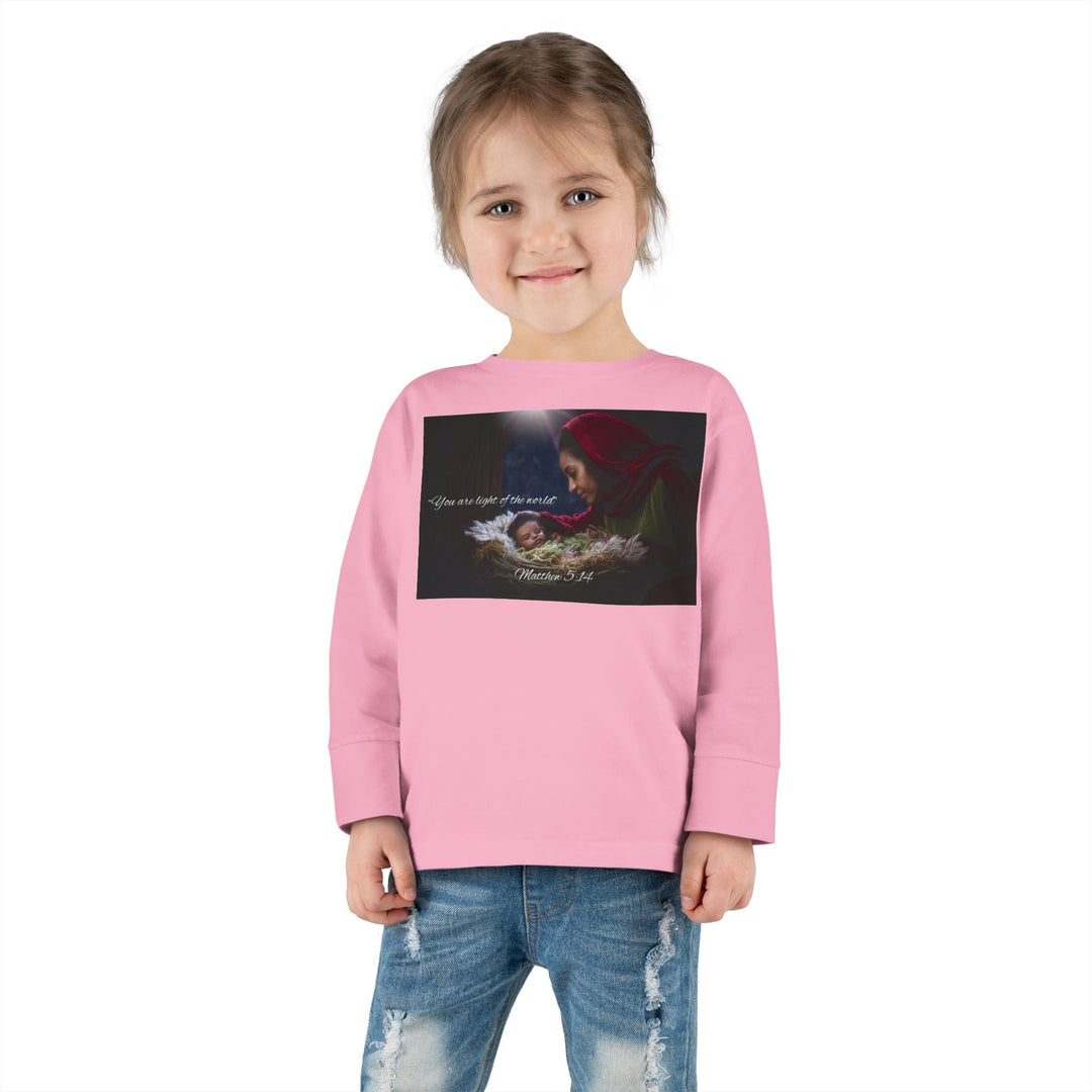You are the light of the world |Toddler Long Sleeve Tee - Faith Scripture Gift | Gifts Of Words