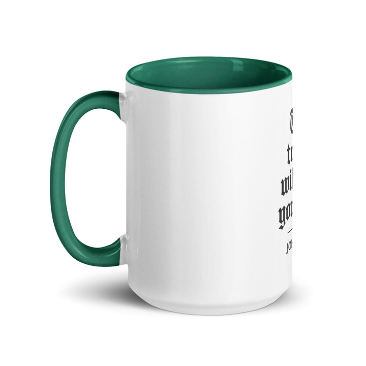The truth will set you free Mug - Faith Scripture Gift | Gifts Of Words