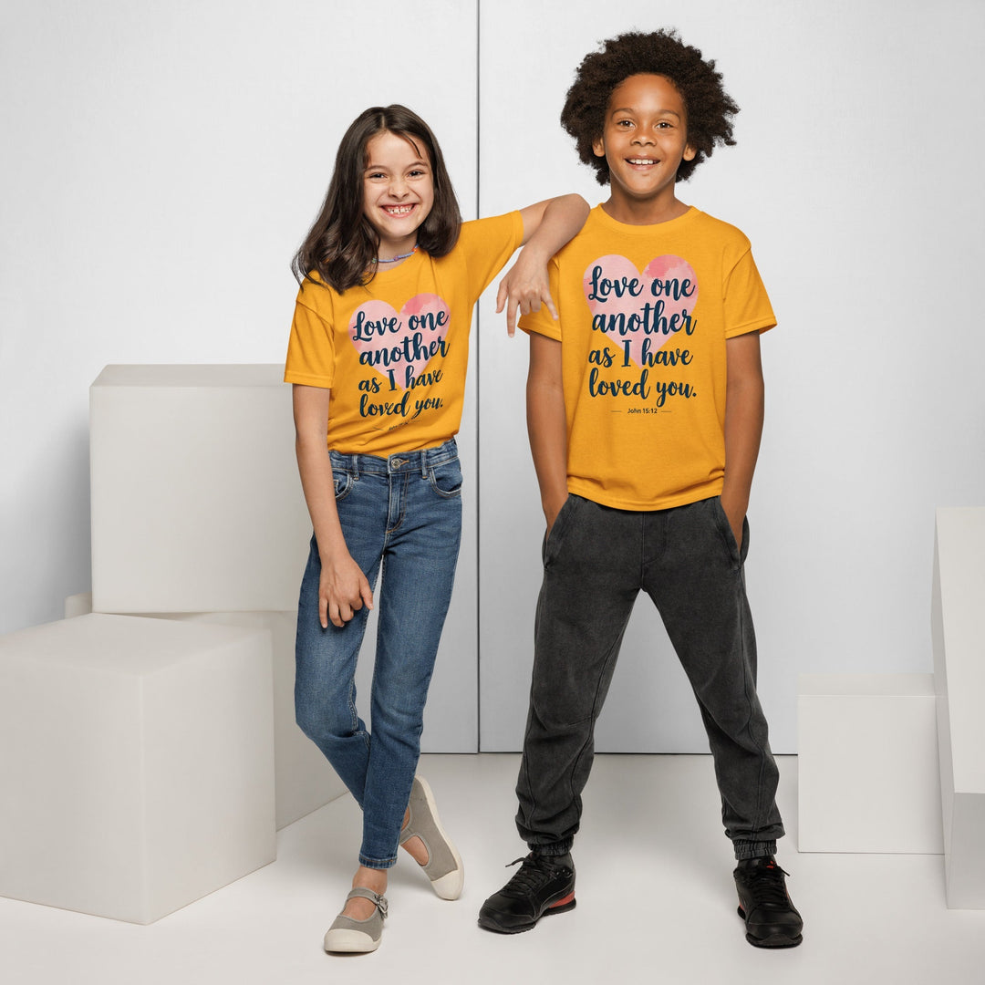 Love One Another Youth t-shirt - Faith Scripture Gift | Gifts Of Words