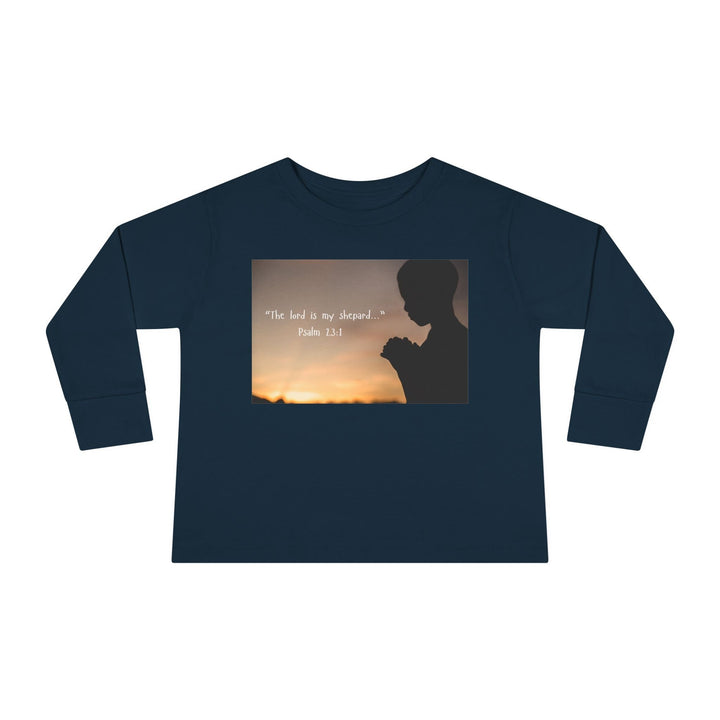 The lord is my shepard |Toddler Long Sleeve Tee - Faith Scripture Gift | Gifts Of Words