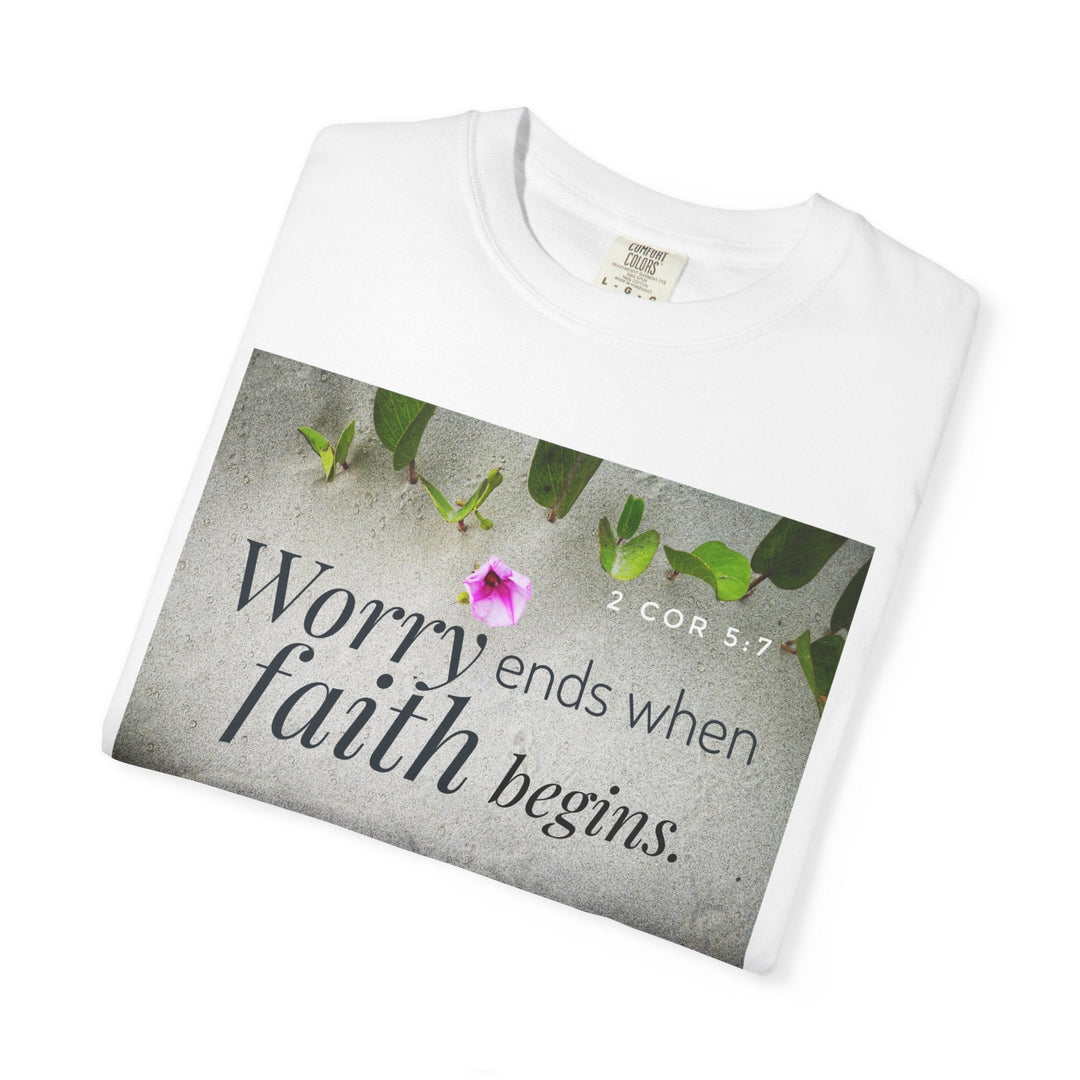 Garment-Dyed T-Shirt – Premium Retro Wash Soft Cotton Tee - Faith Scripture Gift | Gifts Of Words