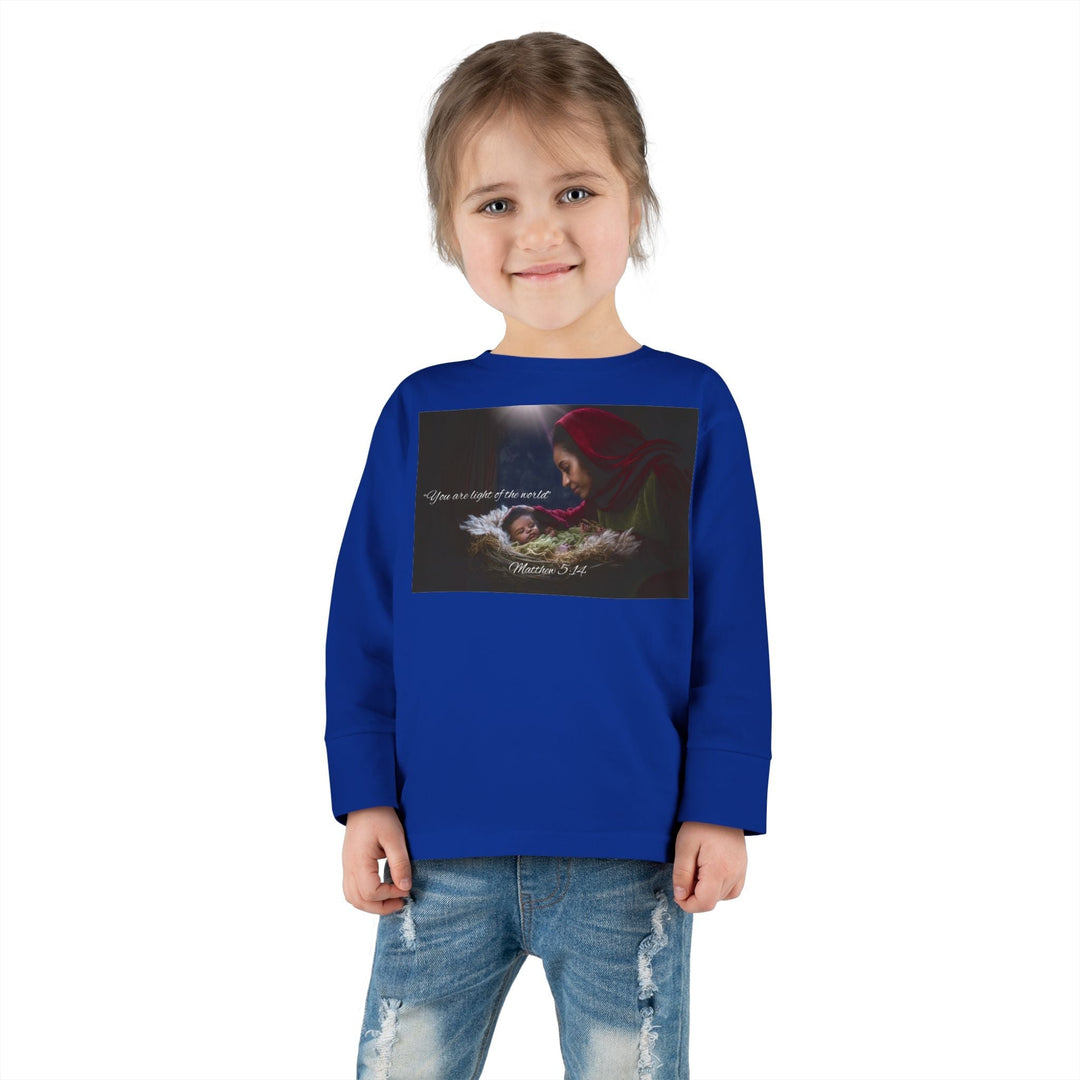 You are the light of the world |Toddler Long Sleeve Tee - Faith Scripture Gift | Gifts Of Words