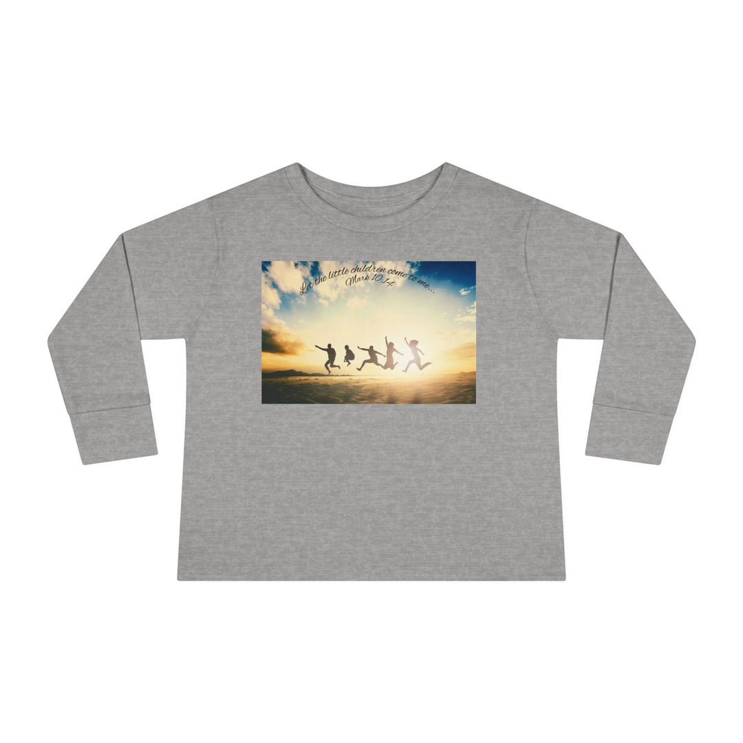 Let the little children come to me |Toddler Long Sleeve Tee - Faith Scripture Gift | Gifts Of Words