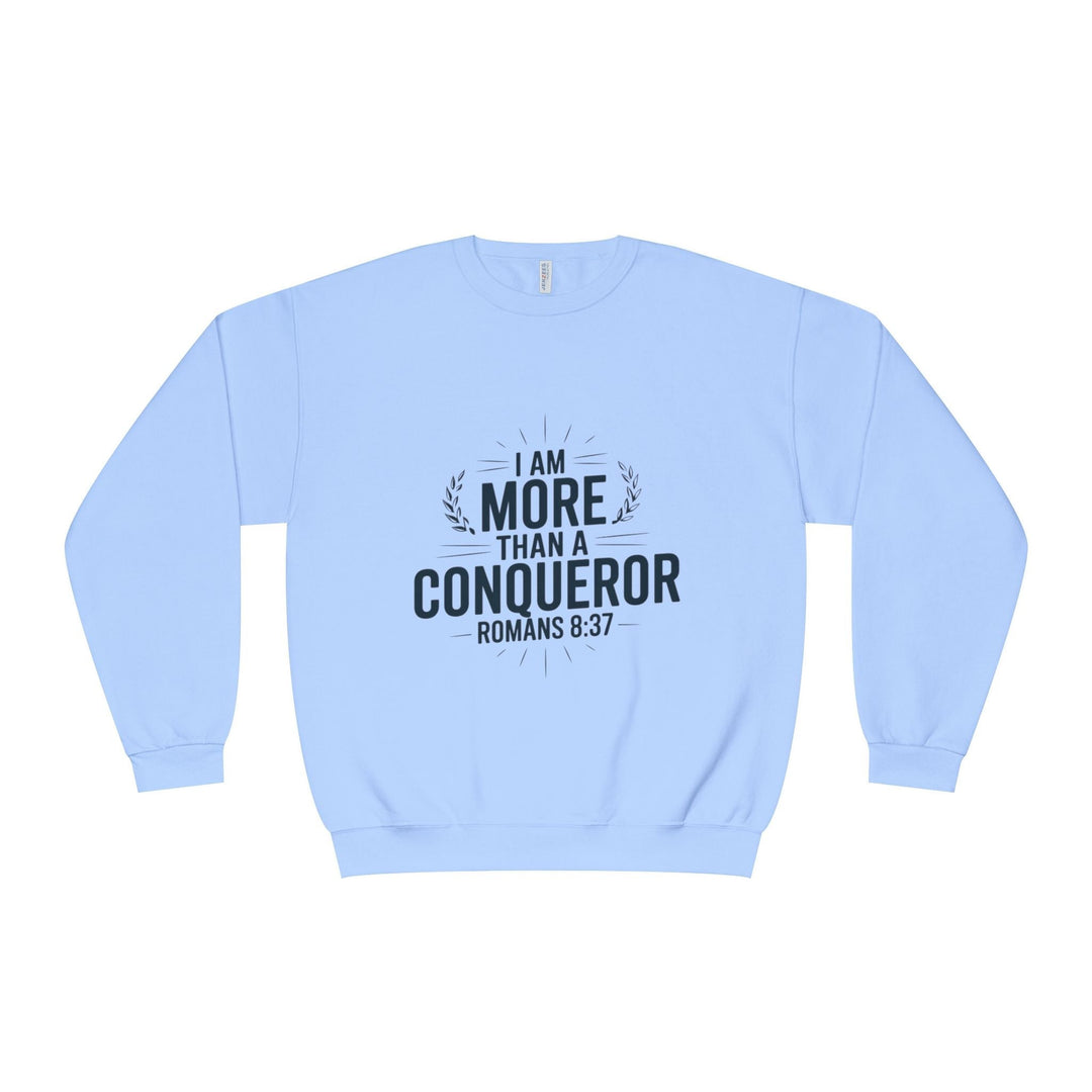 More Than a Conqueror Sweatshirt - Premium Christian Apparel - Faith Scripture Gift | Gifts Of Words