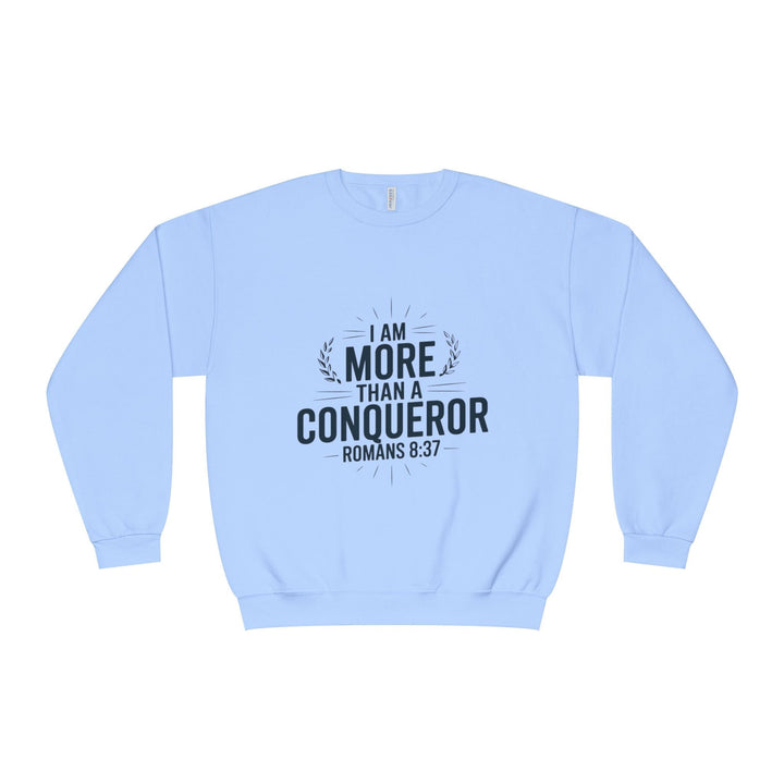 More Than a Conqueror Sweatshirt - Premium Christian Apparel - Faith Scripture Gift | Gifts Of Words
