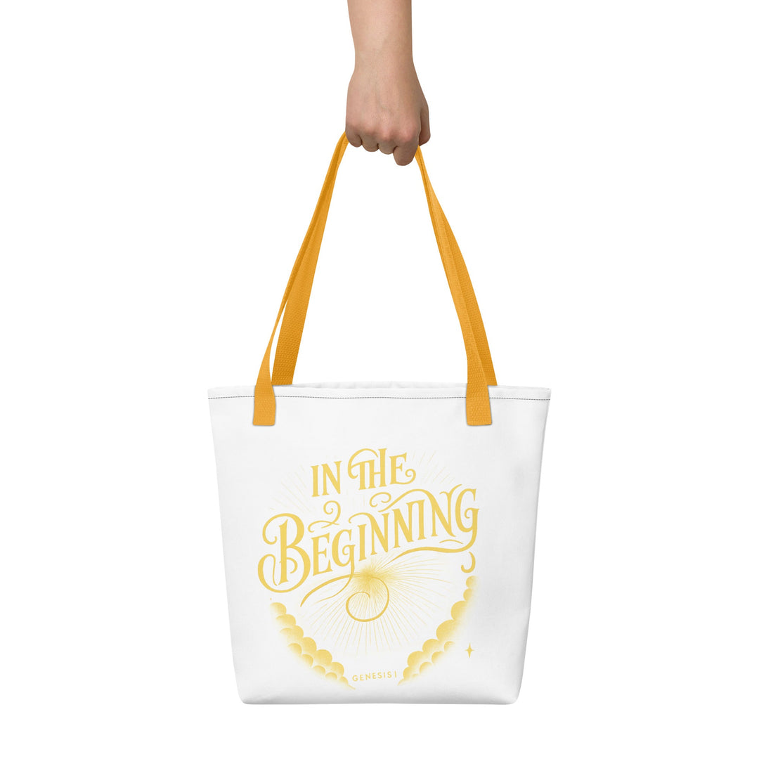In the Beginning Tote bag - Faith Scripture Gift | Gifts Of Words