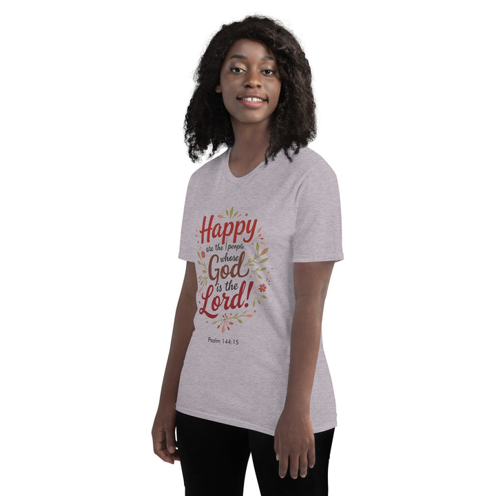 Happy Are The People T-Shirt - Faith Scripture Gift | Gifts Of Words
