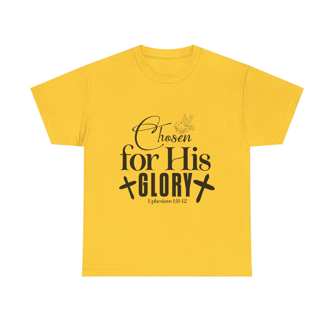 Chosen for His Glory Ephesians 1 11-12 Unisex Heavy Cotton Tee - Faith Scripture Gift | Gifts Of Words