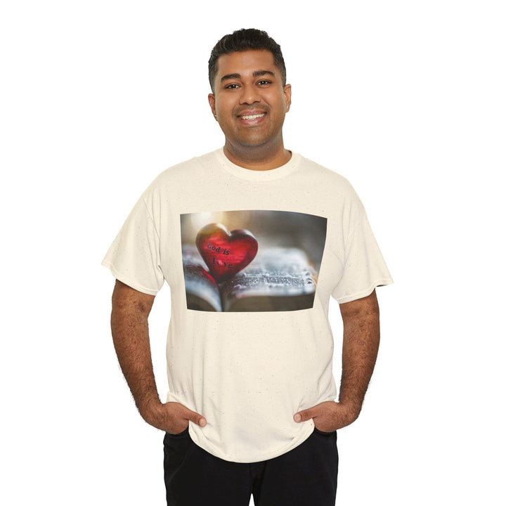 God is Love | Heavy Cotton Tee - Faith Scripture Gift | Gifts Of Words