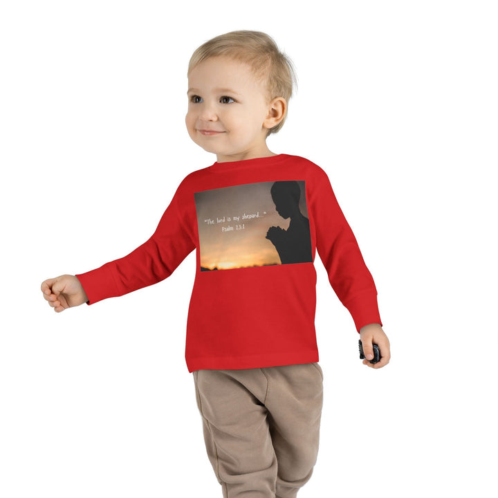 The lord is my shepard |Toddler Long Sleeve Tee - Faith Scripture Gift | Gifts Of Words