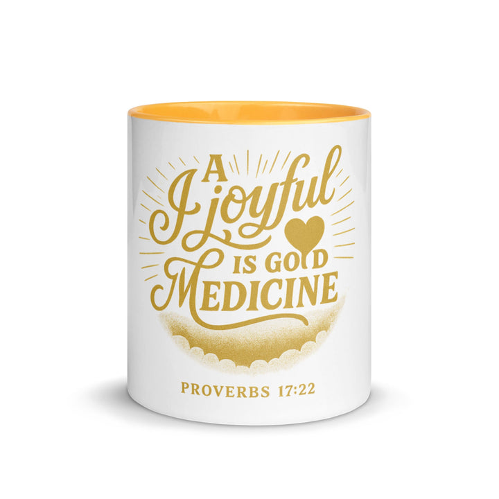 A joyful is good medicine Mug - Faith Scripture Gift | Gifts Of Words