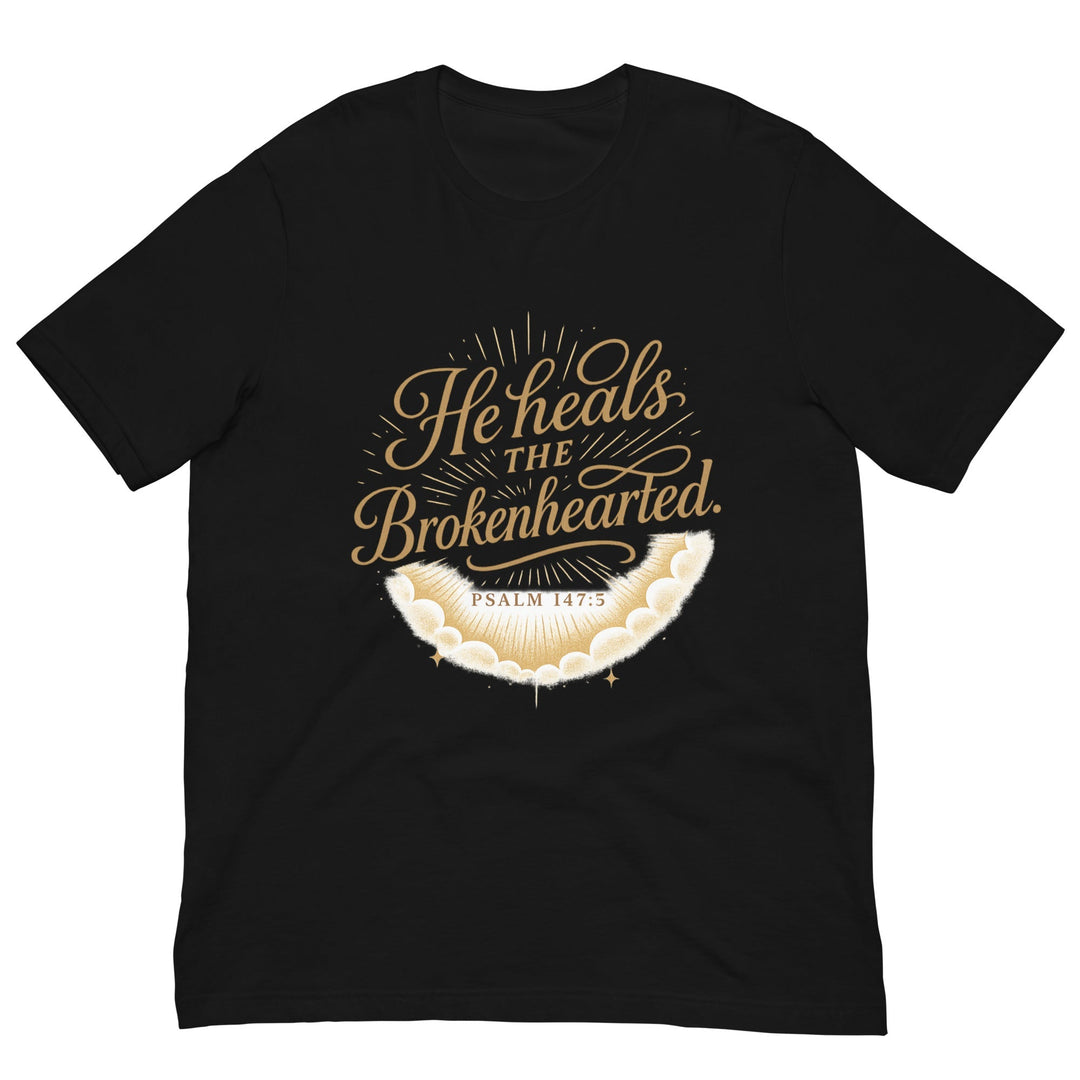 He Heals the Brokenhearted T- Shirt - Faith Scripture Gift | Gifts Of Words