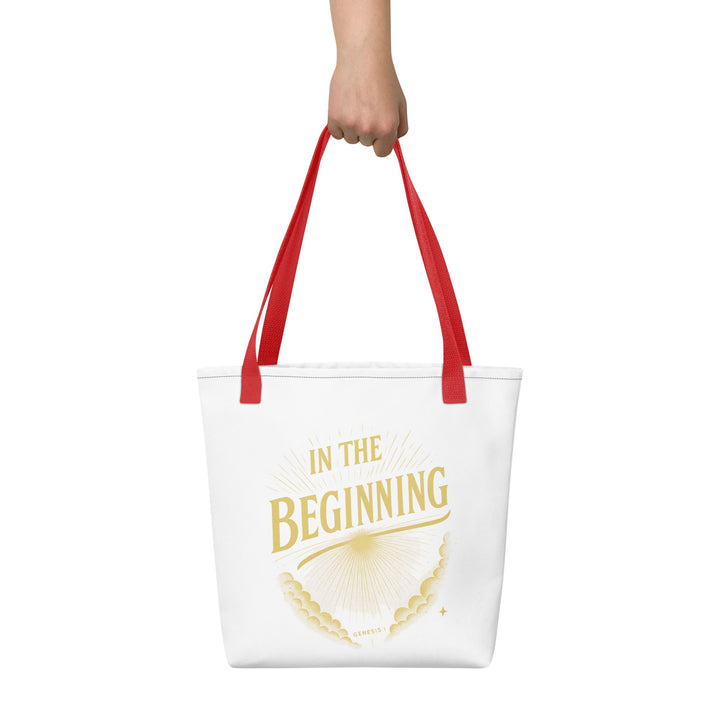 In the Beginning Tote bag - Faith Scripture Gift | Gifts Of Words