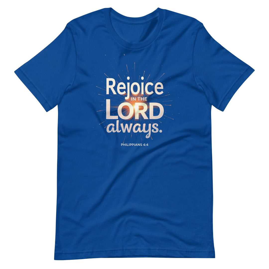 Rejoice In The Lord T-Shirt - Faith Scripture Gift | Gifts Of Words