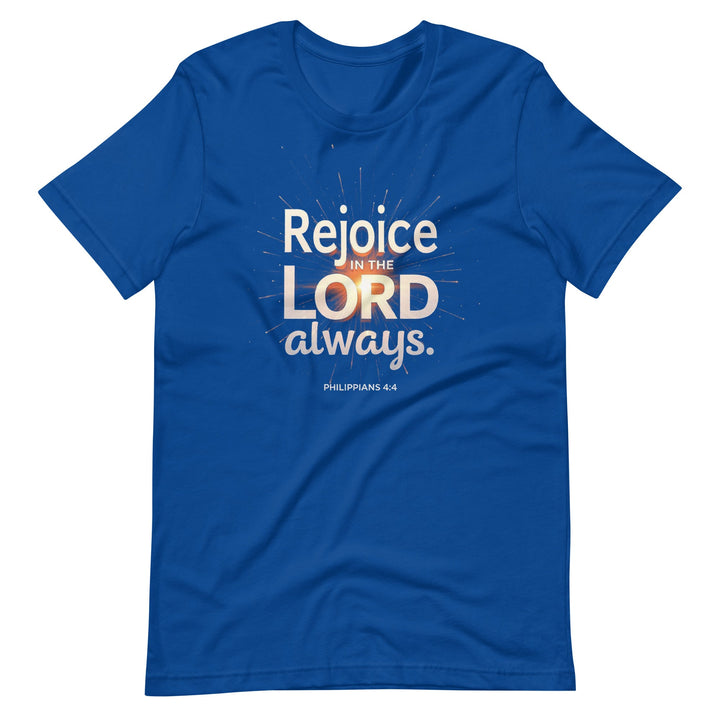 Rejoice In The Lord T-Shirt - Faith Scripture Gift | Gifts Of Words