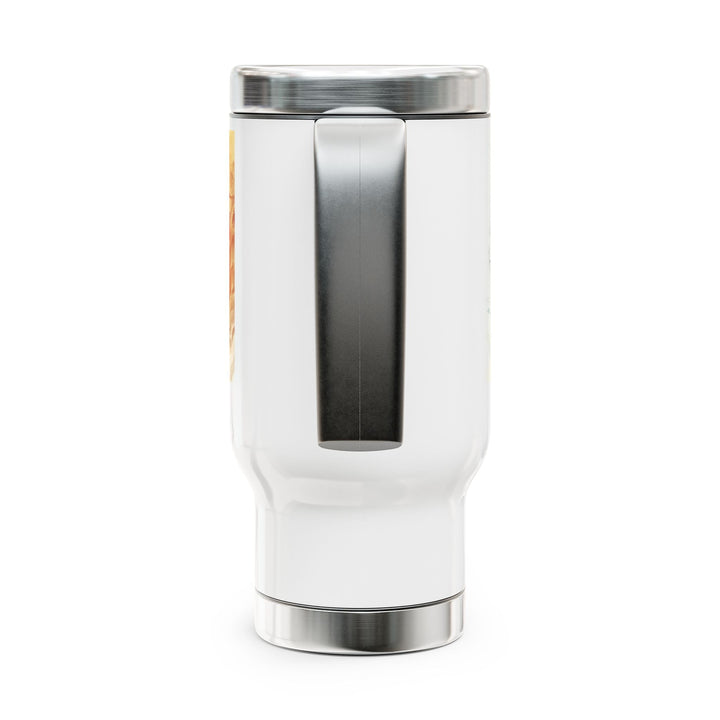 Lion and Lamb Stainless Steel Travel Mug with Handle, 14oz - Faith Scripture Gift | Gifts Of Words