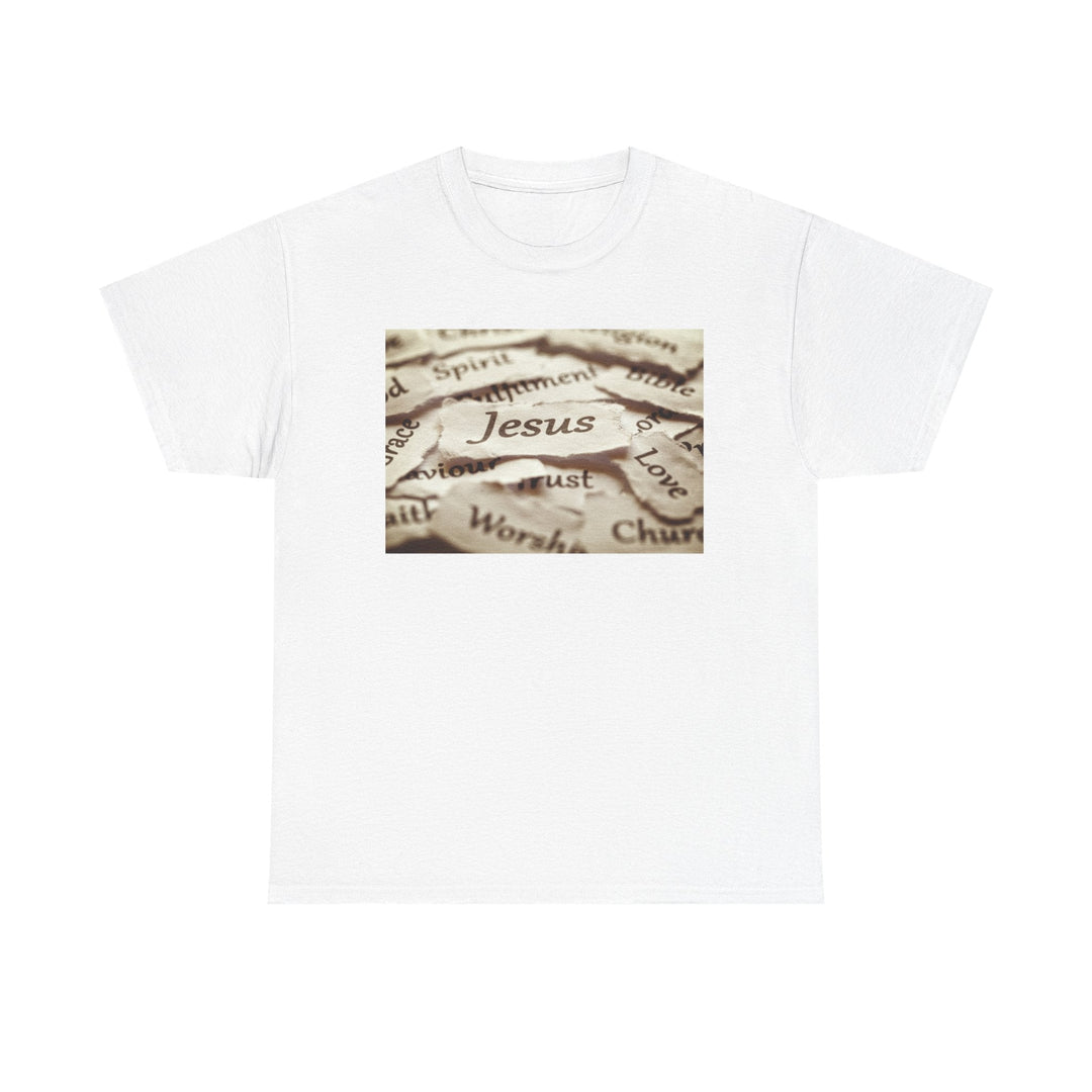 Jesus | Heavy Cotton Tee - Faith Scripture Gift | Gifts Of Words