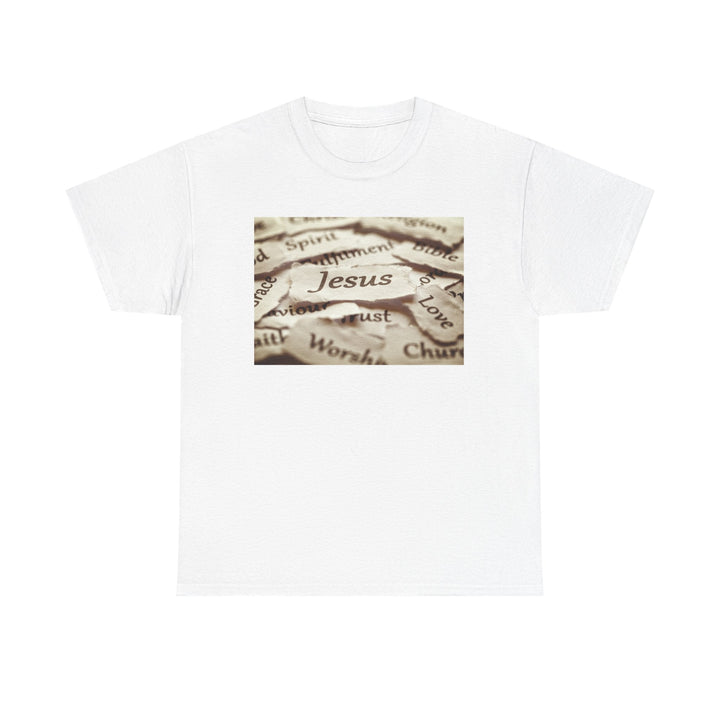 Jesus | Heavy Cotton Tee - Faith Scripture Gift | Gifts Of Words