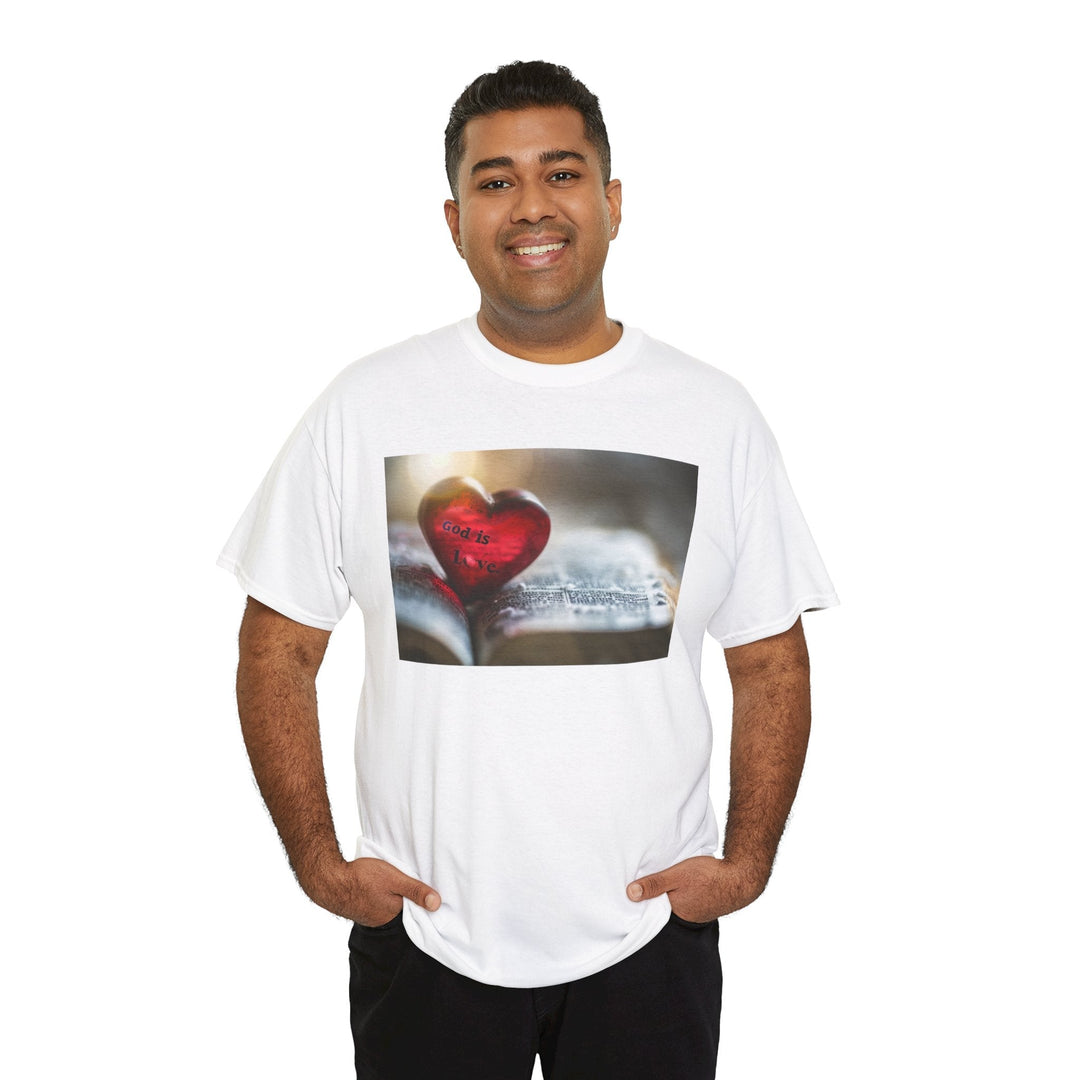 God is Love | Heavy Cotton Tee - Faith Scripture Gift | Gifts Of Words