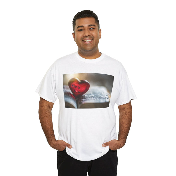 God is Love | Heavy Cotton Tee - Faith Scripture Gift | Gifts Of Words