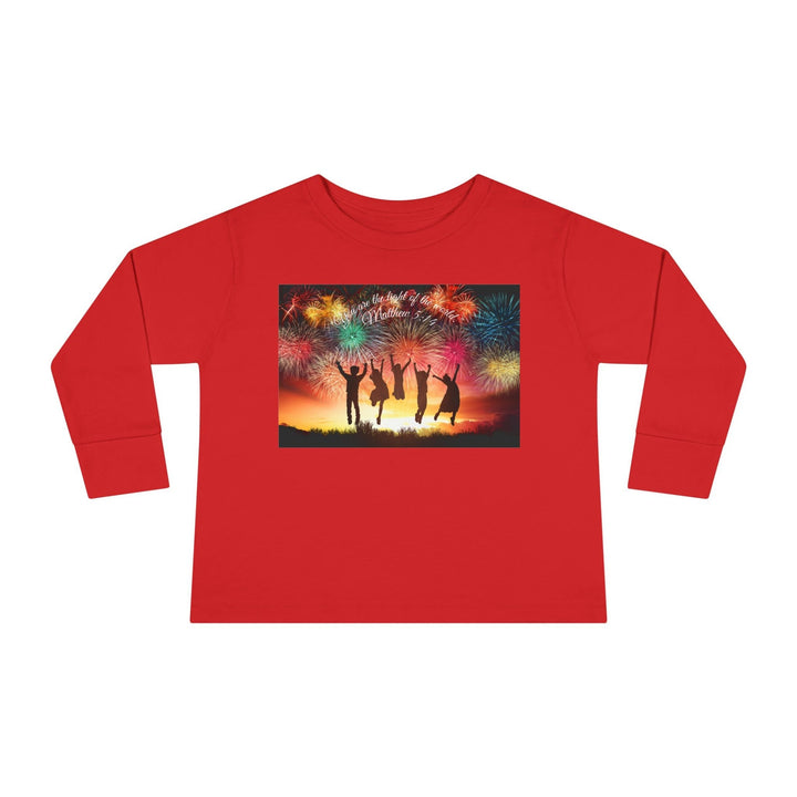 You are the light of the world |Toddler Long Sleeve Tee - Faith Scripture Gift | Gifts Of Words