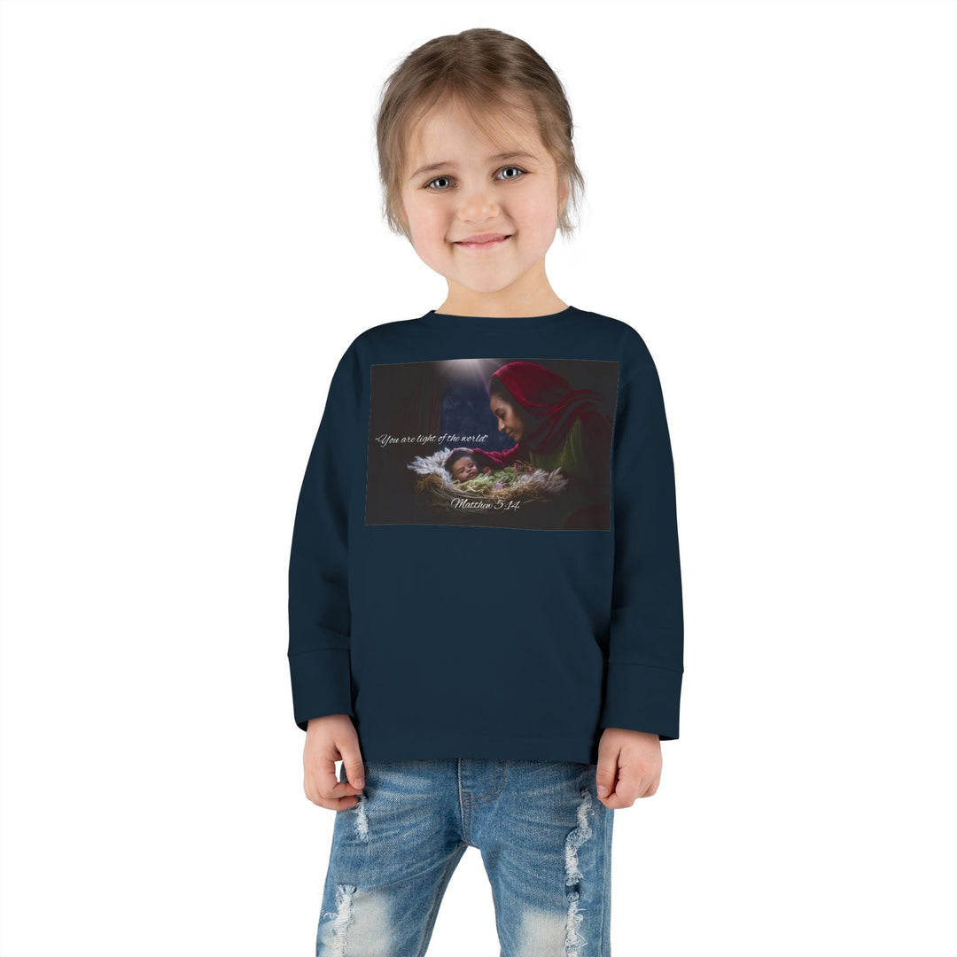 You are the light of the world |Toddler Long Sleeve Tee - Faith Scripture Gift | Gifts Of Words