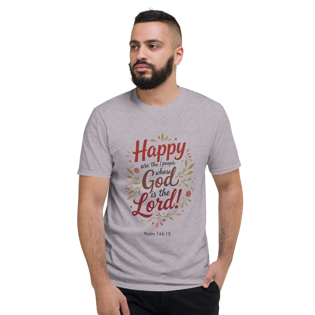 Happy Are The People T-Shirt - Faith Scripture Gift | Gifts Of Words
