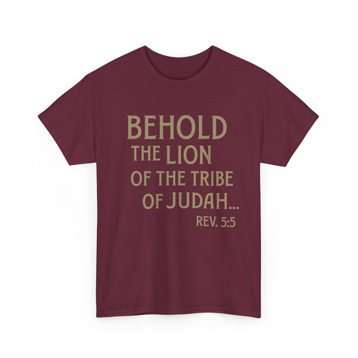 Behold The Lion of Judah Tee - Faith Scripture Gift | Gifts Of Words