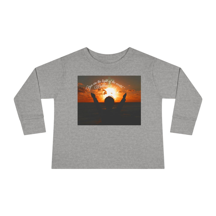 You are the light of the world |Toddler Long Sleeve Tee - Faith Scripture Gift | Gifts Of Words