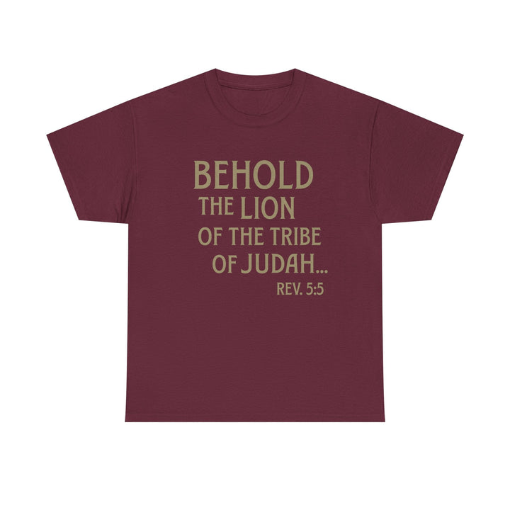 Behold The Lion of Judah Tee - Faith Scripture Gift | Gifts Of Words