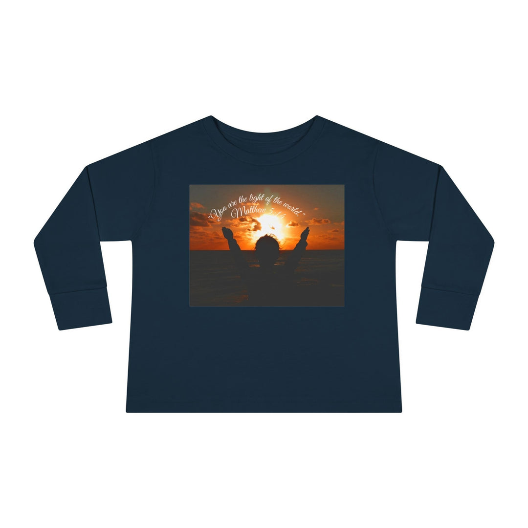 You are the light of the world |Toddler Long Sleeve Tee - Faith Scripture Gift | Gifts Of Words