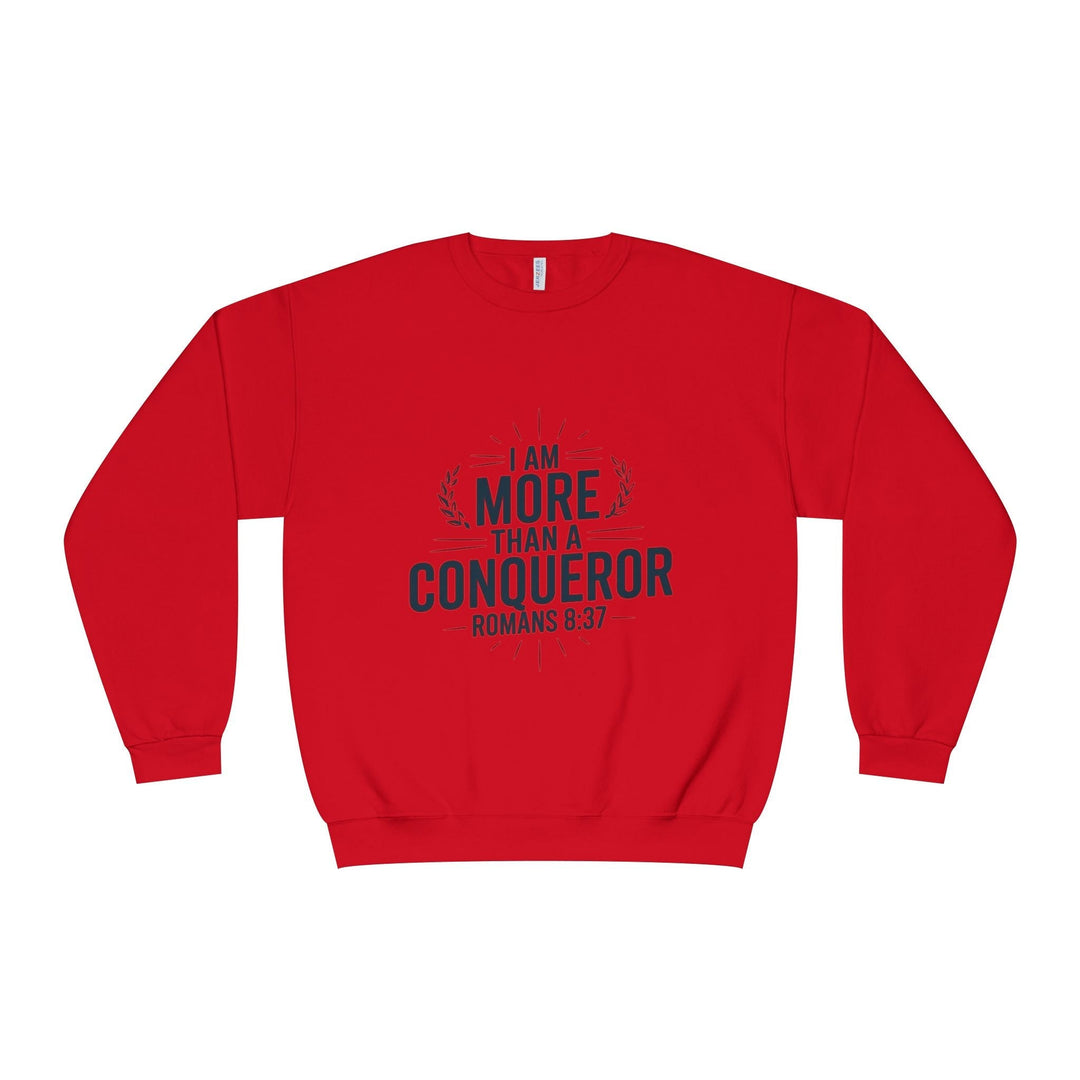 More Than a Conqueror Sweatshirt - Premium Christian Apparel - Faith Scripture Gift | Gifts Of Words