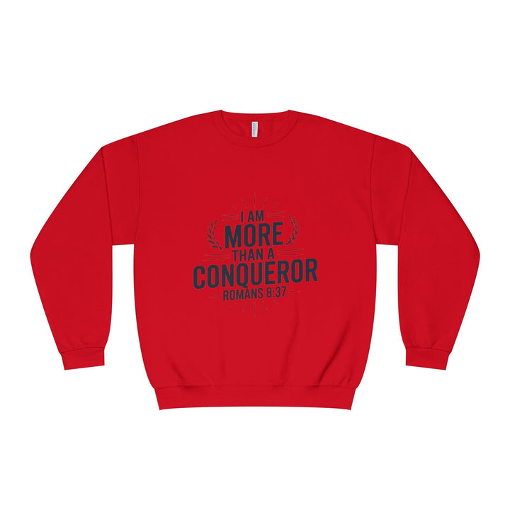 More Than a Conqueror Sweatshirt - Premium Christian Apparel - Faith Scripture Gift | Gifts Of Words