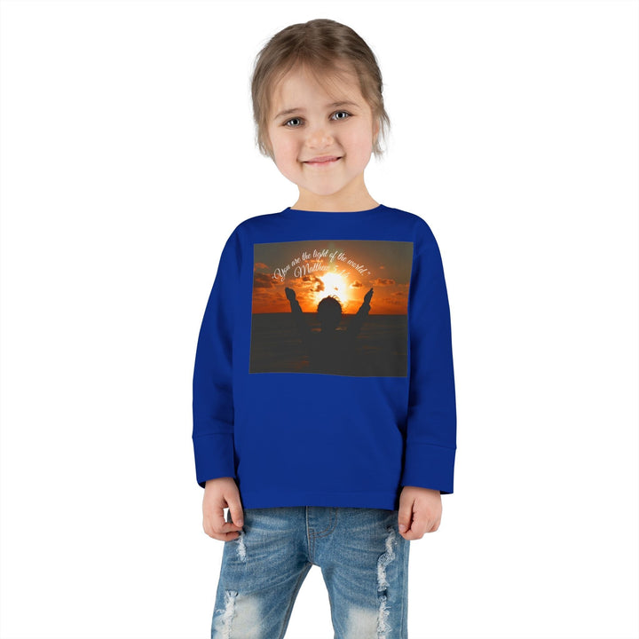 You are the light of the world |Toddler Long Sleeve Tee - Faith Scripture Gift | Gifts Of Words