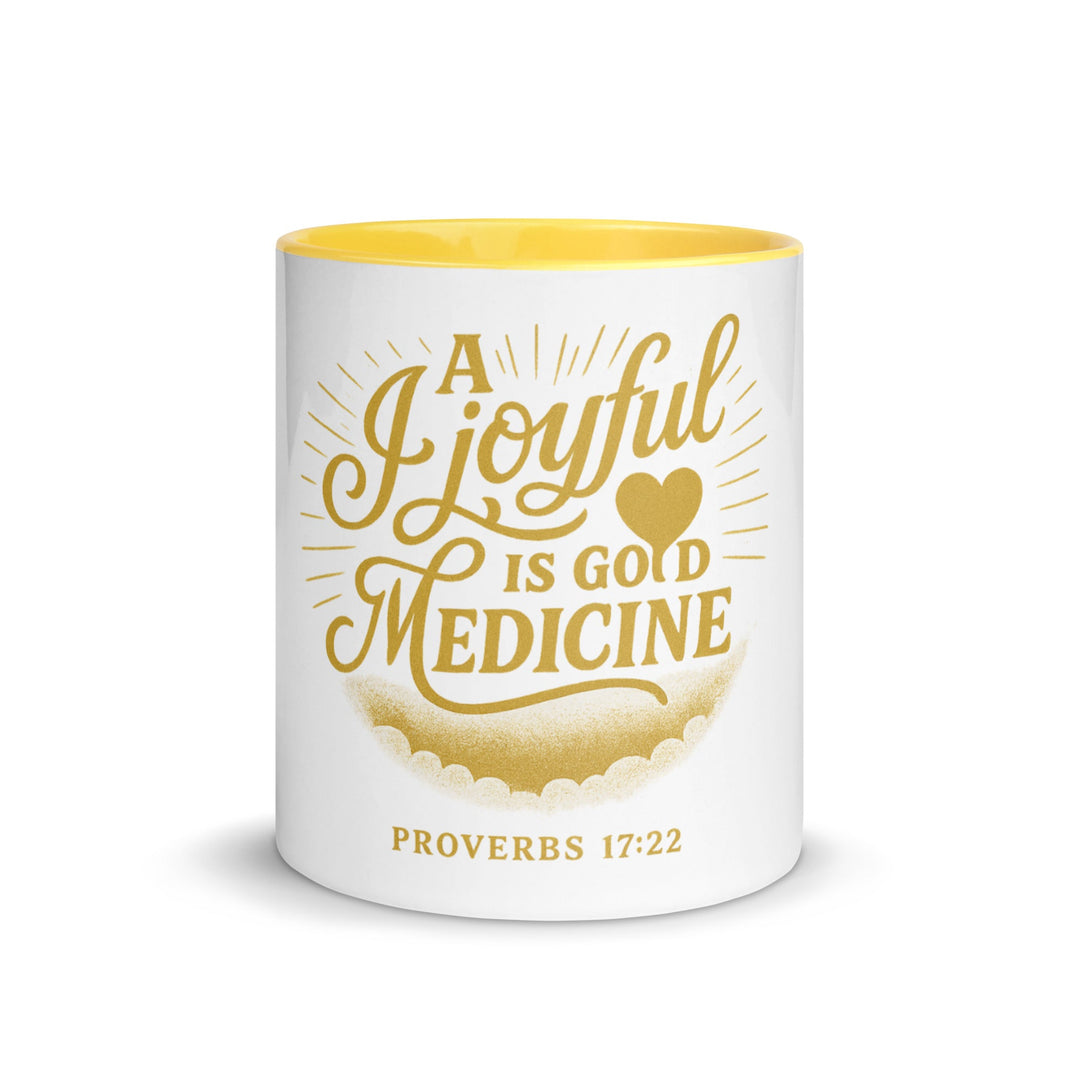 A joyful is good medicine Mug - Faith Scripture Gift | Gifts Of Words