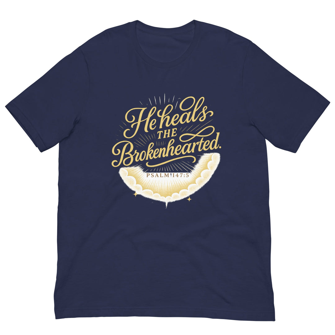 He Heals the Brokenhearted T- Shirt - Faith Scripture Gift | Gifts Of Words