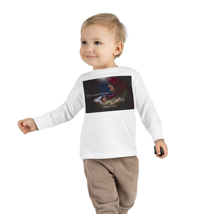 You are the light of the world |Toddler Long Sleeve Tee - Faith Scripture Gift | Gifts Of Words