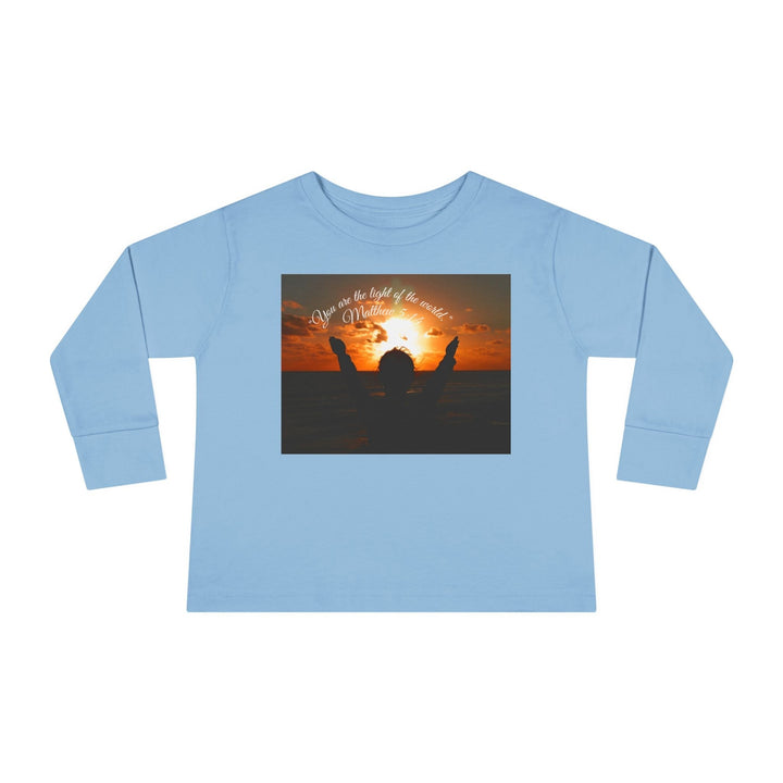 You are the light of the world |Toddler Long Sleeve Tee - Faith Scripture Gift | Gifts Of Words