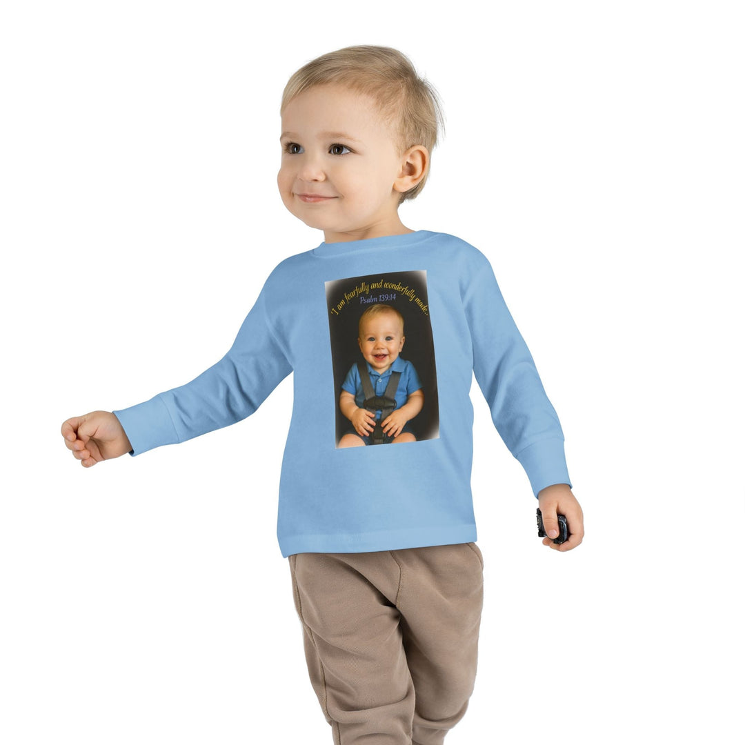 I am fearfally |Toddler Long Sleeve Tee - Faith Scripture Gift | Gifts Of Words